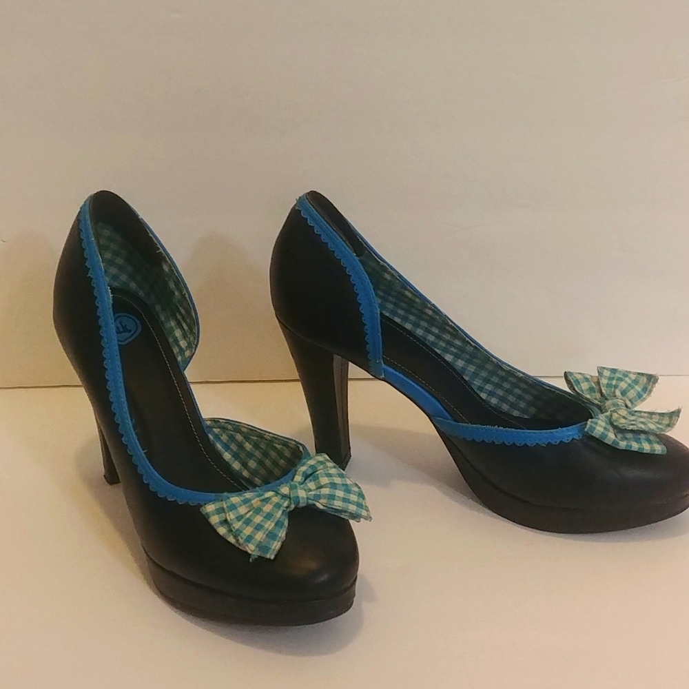 Tuk Ladies 4"Heels W Polka Dots N Bow